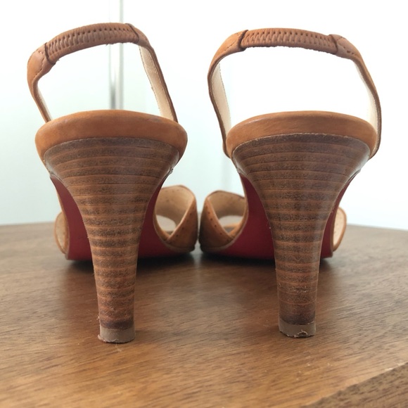 Christian Louboutin brown suede slingbacks - Picture 5 of 8